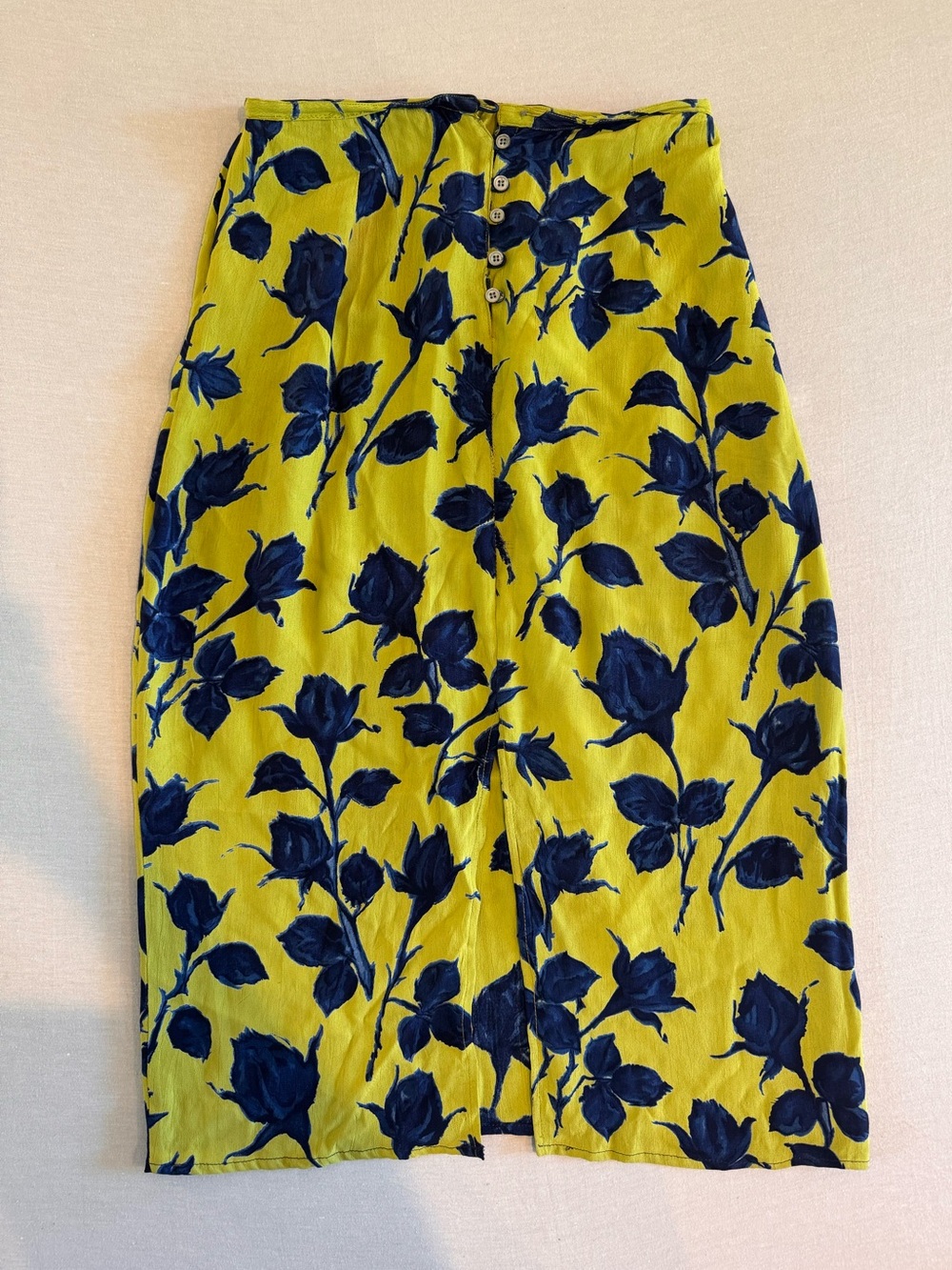 Vintage 1990s French Connection Floral Midi Skirt